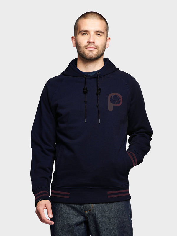Penfield Large P Bear Chest Print Hoodie Herren Navy Blau | P-9453710