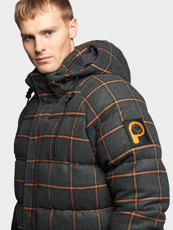 Penfield Longline Check Pufferjacke Herren Blau | P-2954170