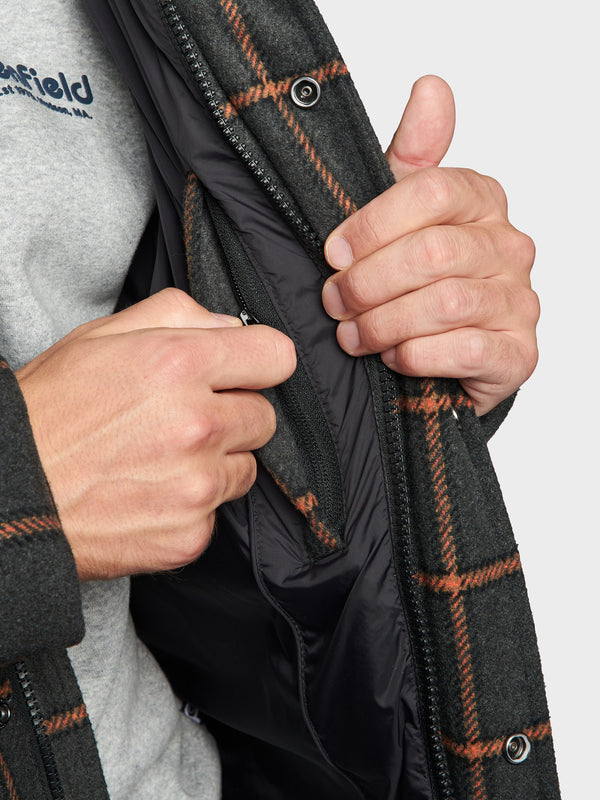 Penfield Longline Check Pufferjacke Herren Blau | P-2954170