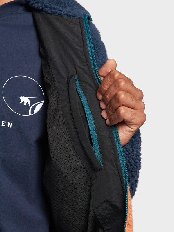 Penfield P Bear Borg Fleecejacke Herren Blau Türkis | P-9415832