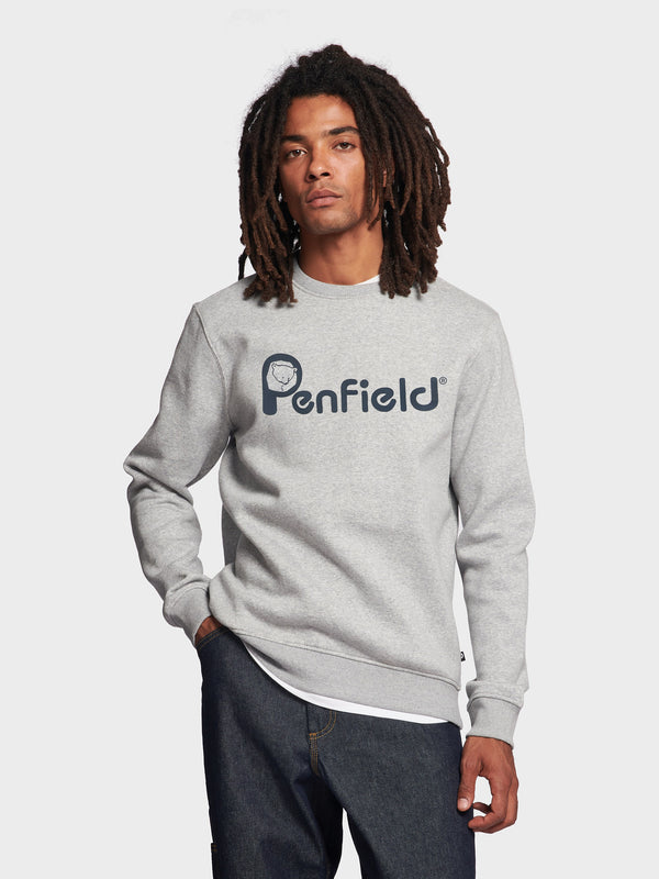 Penfield P Bear Chest Print Pullover Herren Grau | P-0456921