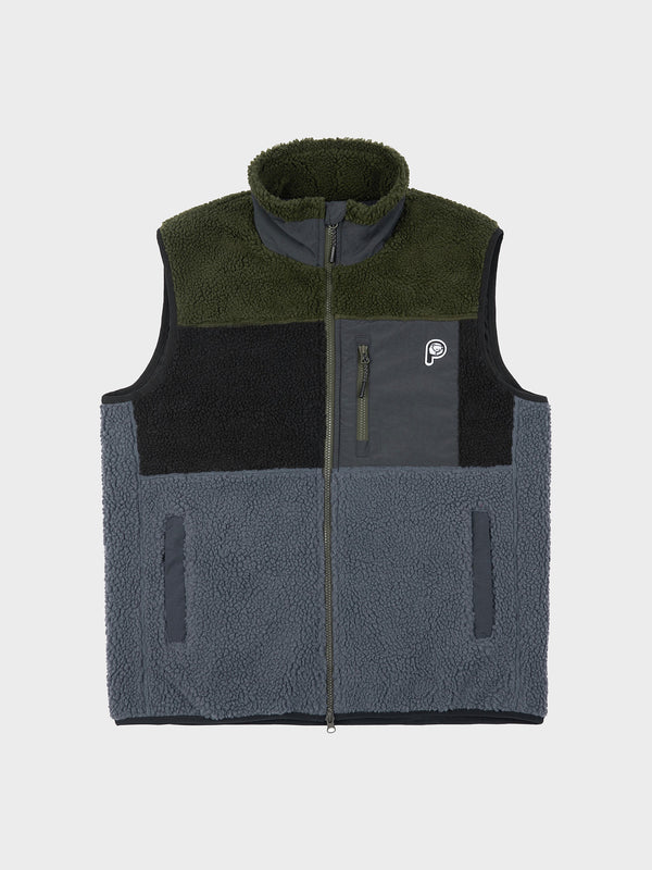 Penfield P Bear Colour Block Borg Weste Herren Grau | P-2857063