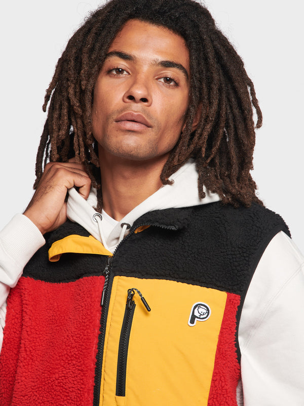 Penfield P Bear Colour Block Borg Weste Herren Silber | P-1438069