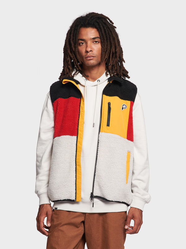 Penfield P Bear Colour Block Borg Weste Herren Silber | P-1438069