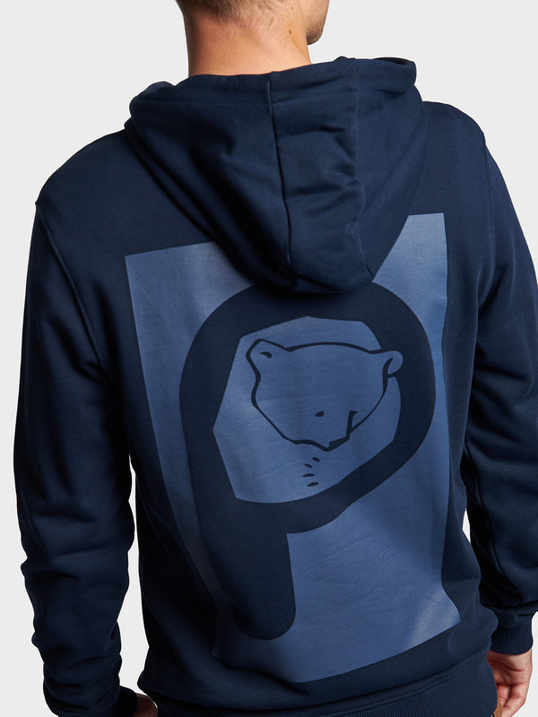 Penfield P Bear Graphic Print Hoodie Herren Navy Blau | P-9064837