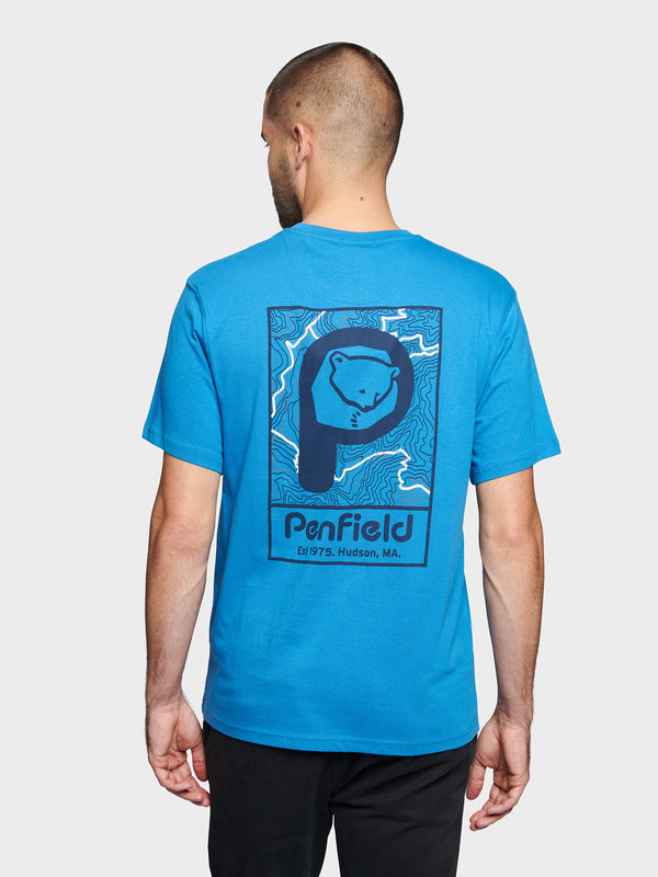 Penfield P Bear Graphic T-shirts Herren Blau | P-8246317