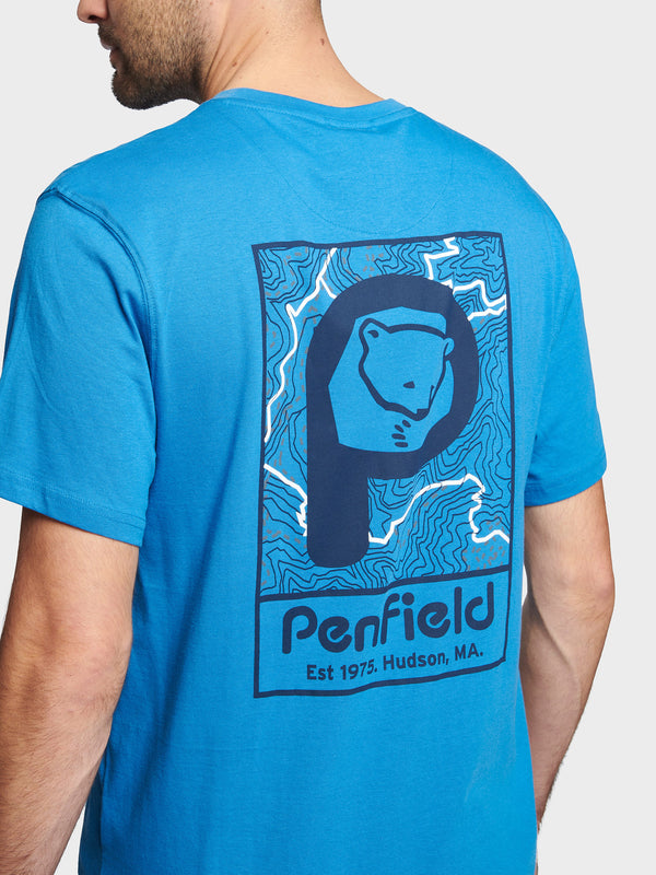 Penfield P Bear Graphic T-shirts Herren Blau | P-8246317