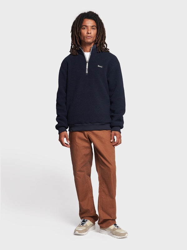 Penfield Penfield 1/4 Zip Funnel Sweatshirt Herren Navy Blau | P-0718349