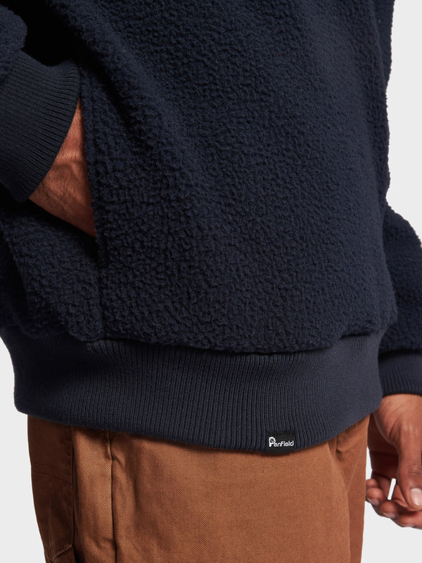 Penfield Penfield 1/4 Zip Funnel Sweatshirt Herren Navy Blau | P-0718349