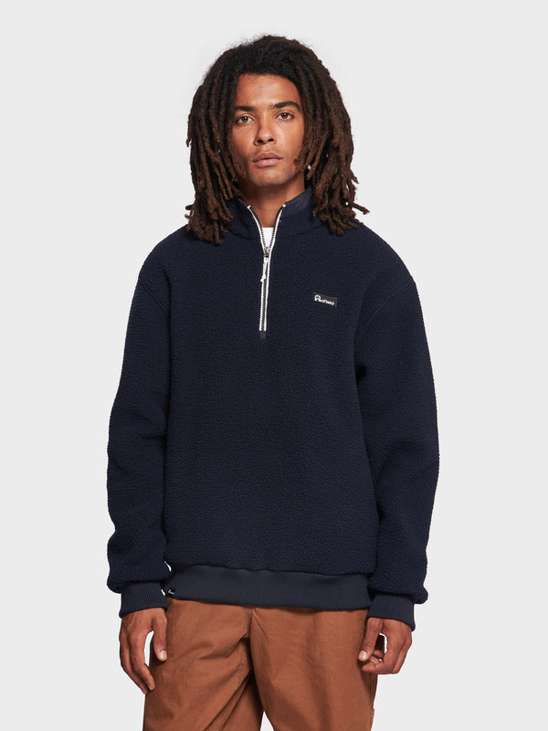 Penfield Penfield 1/4 Zip Funnel Sweatshirt Herren Navy Blau | P-0718349