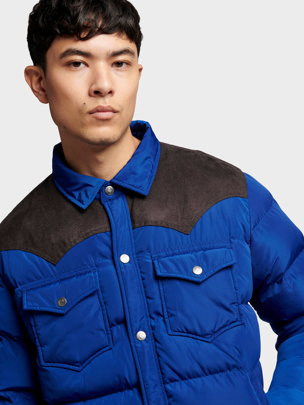 Penfield Penfield Contrast Yoke Pufferjacke Herren Blau | P-6547183