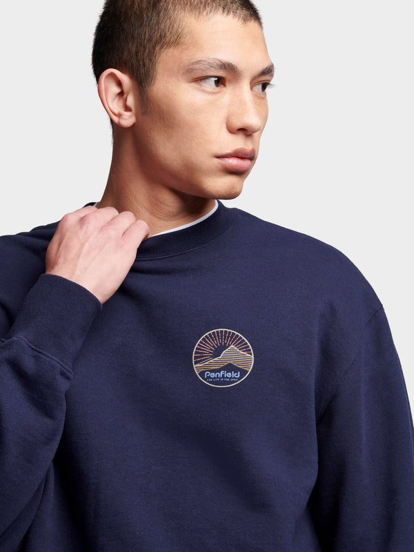 Penfield Relaxed Fit Circle Mountain Sweatshirt Herren Navy Blau | P-9107483