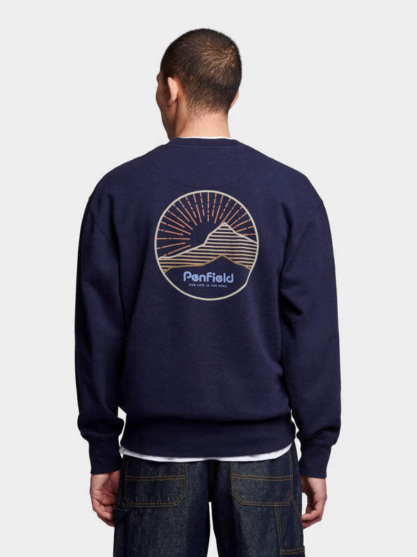 Penfield Relaxed Fit Circle Mountain Sweatshirt Herren Navy Blau | P-9107483