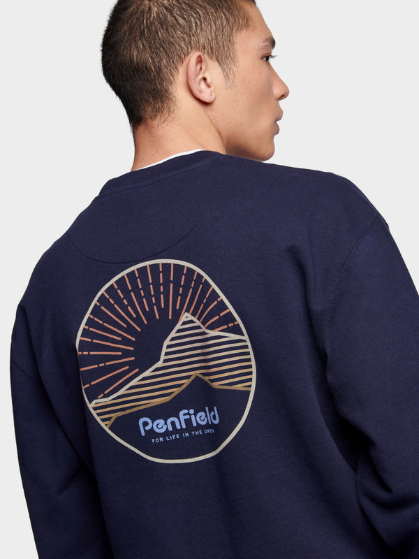 Penfield Relaxed Fit Circle Mountain Sweatshirt Herren Navy Blau | P-9107483