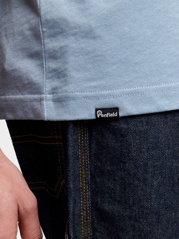 Penfield Relaxed Fit Embroidered Mountain T-shirts Herren Blau | P-4795061