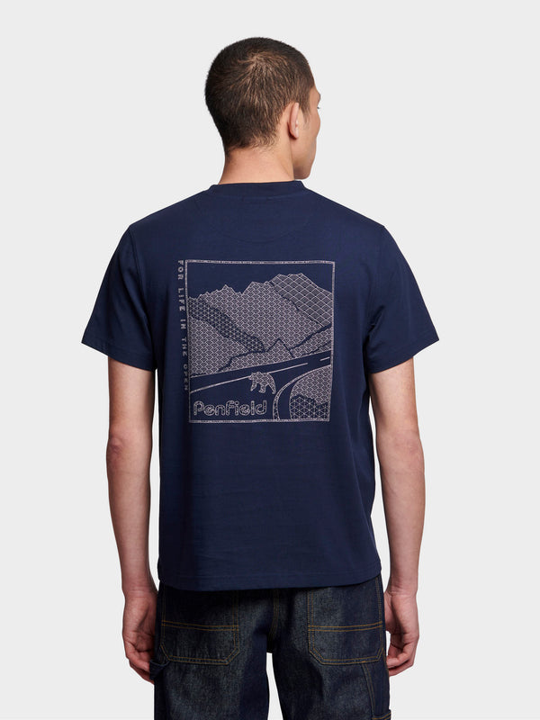Penfield Relaxed Fit For Life T-shirts Herren Navy Blau | P-0129853
