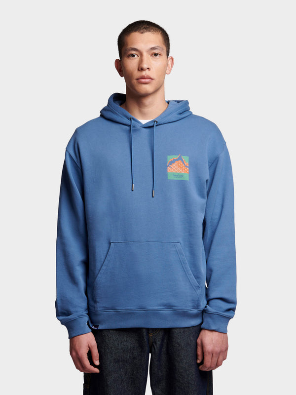 Penfield Relaxed Fit Mountain Back Print Hoodie Herren Blau | P-8243597