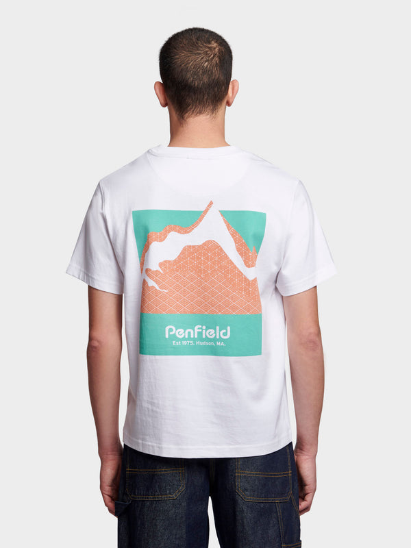 Penfield Relaxed Fit Mountain Back Print T-shirts Herren Weiß | P-9135678