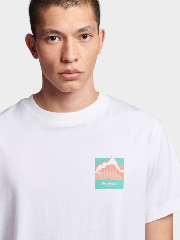 Penfield Relaxed Fit Mountain Back Print T-shirts Herren Weiß | P-9135678