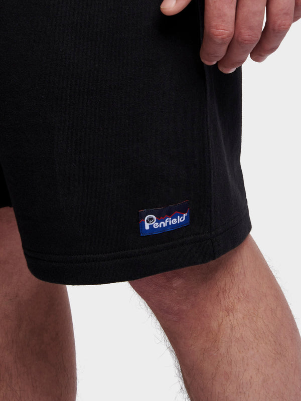 Penfield Relaxed Fit Original Logo Kurze Hose Herren Schwarz | P-2513948