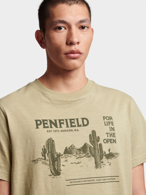 Penfield Relaxed Fit Reverence Print T-shirts Herren Grün | P-5309648