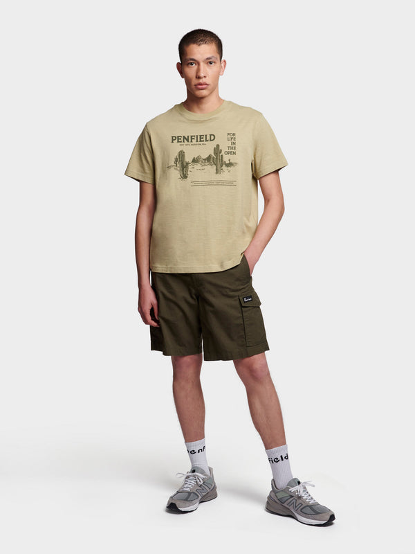 Penfield Relaxed Fit Reverence Print T-shirts Herren Grün | P-5309648