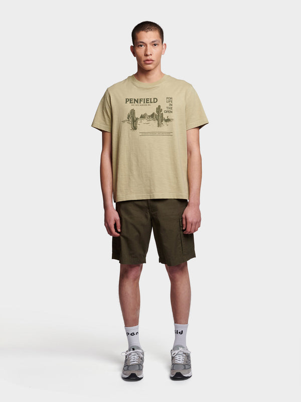 Penfield Relaxed Fit Reverence Print T-shirts Herren Grün | P-5309648
