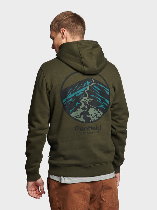 Penfield Ridge Trail Back Graphic Hoodie Herren Dunkelgrün | P-1853746