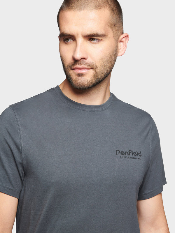 Penfield Ridge Trail Back Graphic T-shirts Herren Blau | P-8271340