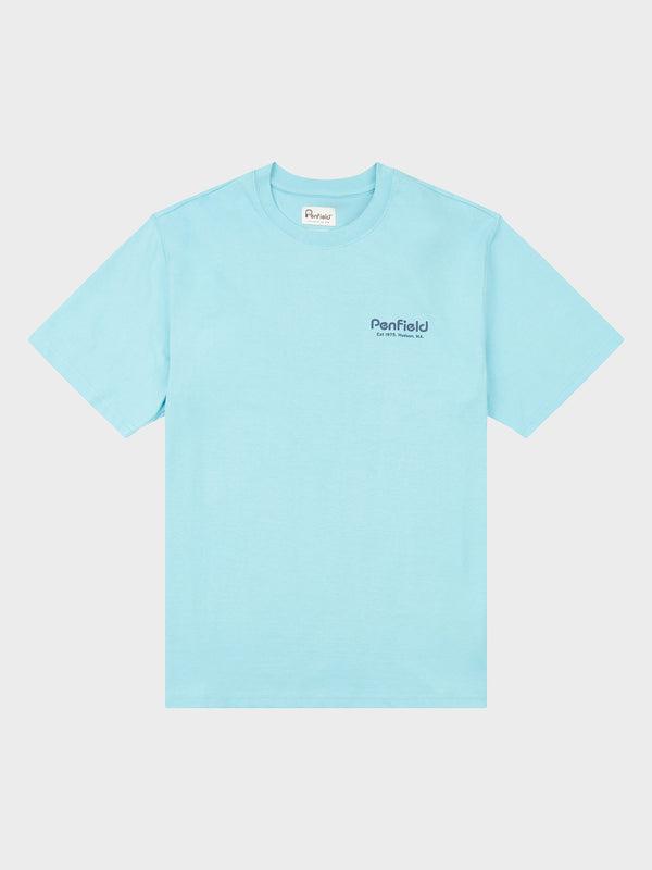 Penfield Script T-shirts Herren Blau | P-5180792