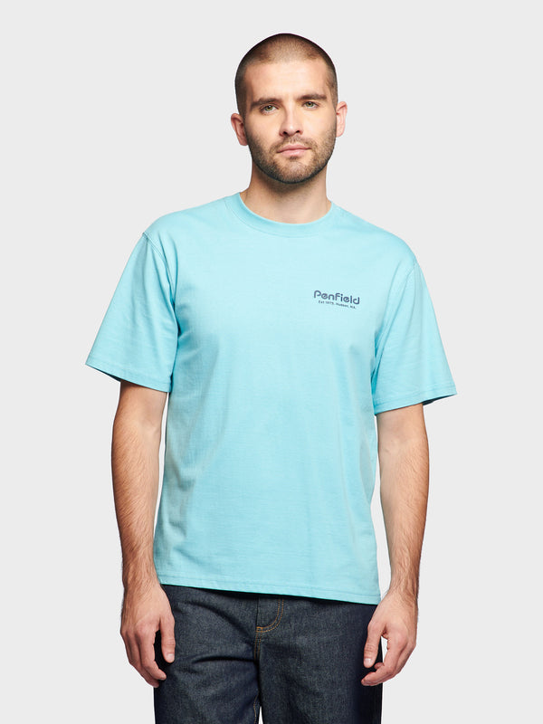 Penfield Script T-shirts Herren Blau | P-5180792