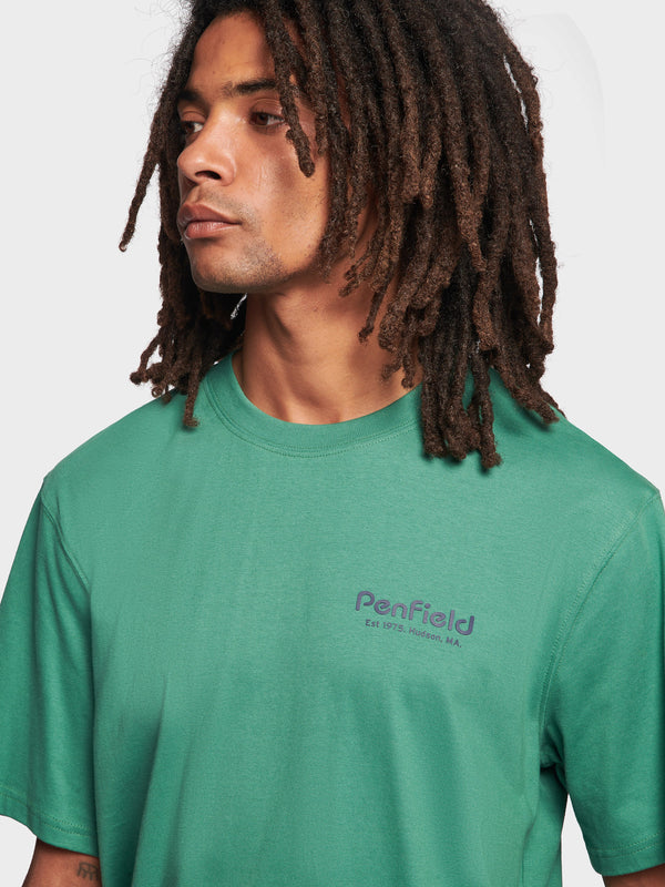 Penfield Script T-shirts Herren Grün | P-9861204