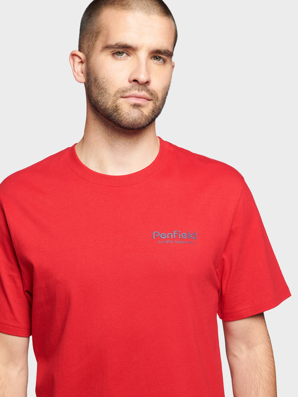Penfield Script T-shirts Herren Rot | P-3271985