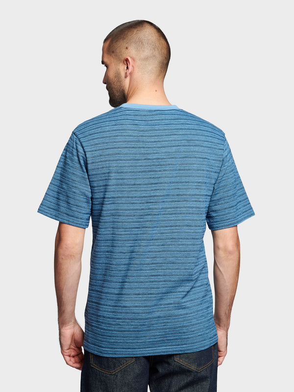 Penfield Textured Stripe T-shirts Herren Blau | P-3124076