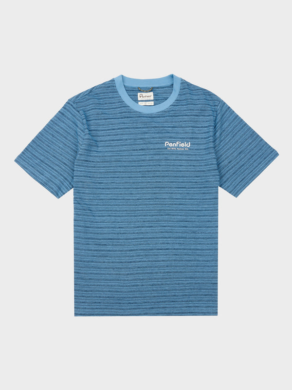 Penfield Textured Stripe T-shirts Herren Blau | P-3124076
