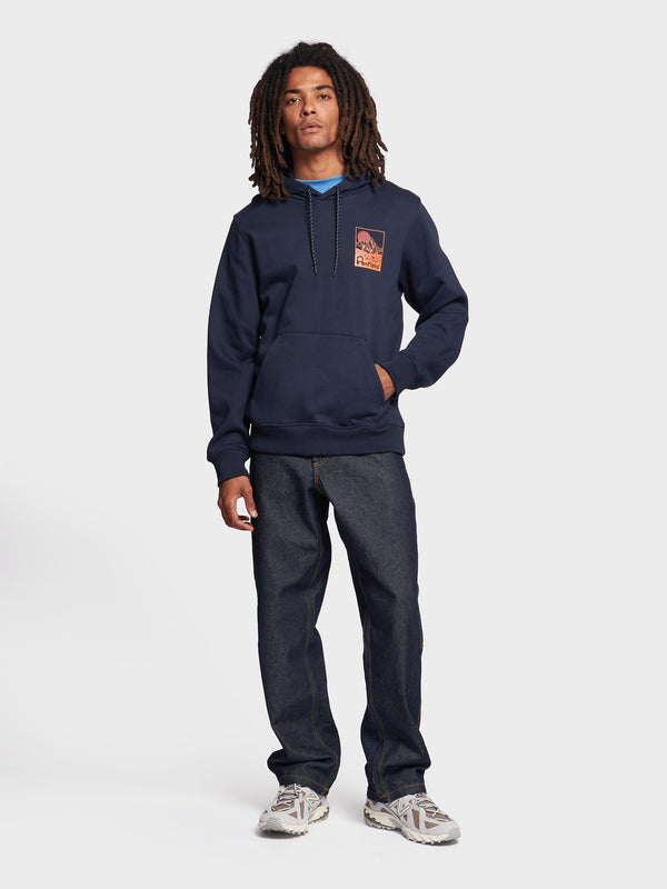 Penfield Washed Mountain Graphic Hoodie Herren Navy Blau | P-6730149