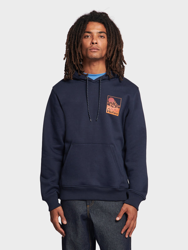 Penfield Washed Mountain Graphic Hoodie Herren Navy Blau | P-6730149