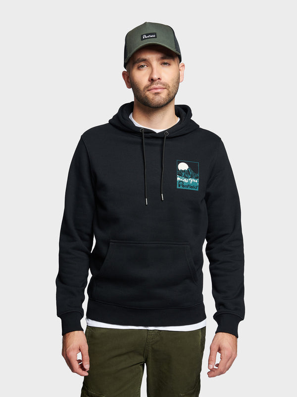 Penfield Washed Mountain Graphic Hoodie Herren Schwarz | P-4153078