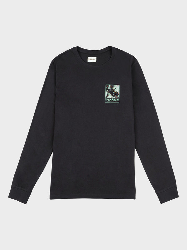 Penfield Yosemite Trail Satellite Long Sleeve T-shirts Herren Schwarz | P-1830259