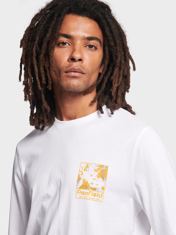 Penfield Yosemite Trail Satellite Long Sleeve T-shirts Herren Weiß | P-3802649