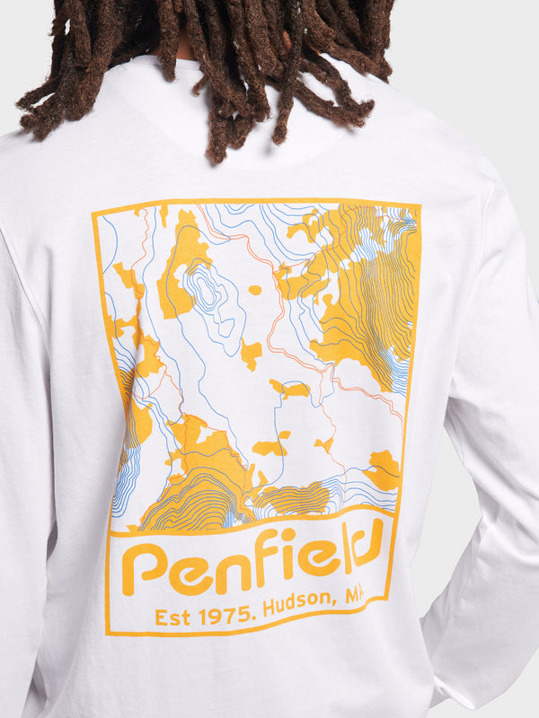 Penfield Yosemite Trail Satellite Long Sleeve T-shirts Herren Weiß | P-3802649